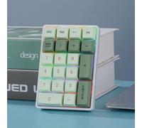 Pidynx Numeric Keyboard 21-Key Keypad Tri-Mode Bluetooth Wireless Mechanical Laptop External Accounting Numeric Area