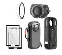 Pidynx Protection Bundle for Insta360 X5｜Silicone Case + Lens Cover + PC Protective Lens + Storage Bag + 2X Tempered Glass Screen Protectors｜Full Coverage & Easy Storage