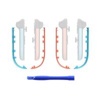 Pidynx Side Rails Compatible with Nintendo Switch 2 Controllers, Decoration Strips for Joy-Con, 4-Pack (Blue & Orange Color-Block Combo)