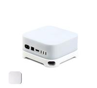 Pidynx Silicone Protective Case + Anti-Slip Base for Mac mini 2024 - Dustproof, Scratch-Resistant, Shockproof Cover with Easy-Clean Design (White+White)