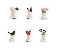 Pie Bird Cooking Aid | Steam Vent | Ceramic Pie Chimney | Pie Flute | Bake Perfect Sweet or Savoury Pies | Animal Variety Pack of 6 Pie Funnels