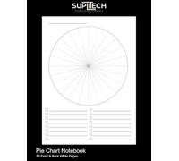 Pie Chart Notebook: Work Or School Charting Journal, 100 (50 Front and Back) 8.5" x 11" White Pages with Black Lines (Suplitech Office & School Essentials)