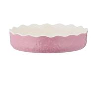 Pie Dish Stoneware Oven Baking Pan Mason Cash Pink Embossed Floral Bakeware