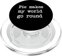 Pie makes my world go round Funny Pumpkin Pies Minimalist PopSockets PopGrip for MagSafe