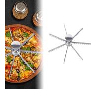Pie Marker, Whole Pie Cutter, Pie Cutter 5/6/7/8/9/10/12 Slice Pie and Cake Marker Aluminum Alloy and Portion Divider, Pie Pan Divider Insert, Pie Separator Cutter Baking Tools (7 Slice)