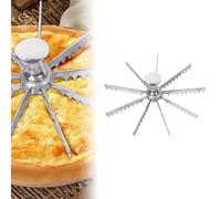 Pie Marker, Whole Pie Cutter, Pie Cutter 5/6/7/8/9/10/12 Slice Pie and Cake Marker Aluminum Alloy and Portion Divider, Pie Pan Divider Insert, Pie Separator Cutter Baking Tools (9 Slice)