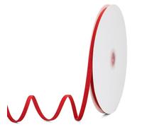 Pieaary Red Velvet Ribbon 1/4 Inch x 20Yd,Double Faced Premium Velvet Ribbon for Gift Wrapping Handmade Crafts Bow Making,Christmas and Wedding Decoration(1/4" Red)