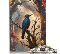 尺寸 Piece Bird In Autumn Forest Jigsaw Puzzle for Adult Teenagers Wood Jigsaw Puzzles Educational Game Challenge Toy Birthday Gifts 300pcs (40x28cm)