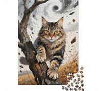 Piece by Piece, Discover Maine Coon - Engaging 1000 Piece Wooden Puzzle for Family Fun - Educational for Adults