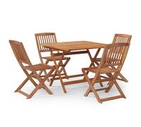vidaXL Garden Dining Set 5 Piece Solid Wood Acacia Outdoor Table and Chair