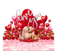 PIECE GIFT Golden Couple Valentines Day Card pop up greeting card