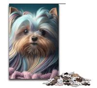 Piece Jigsaw Cute Yorkie Impossible Jigsaw Puzzles for Adults Educational Activity for Cognitive Skills Cognitive Skill Improvement 1000 PCS(75x50cm)