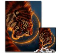 Piece Jigsaw Puzzle Angry Tiger Wooden Jigsaw Puzzles for Home Decor Ideal ChristmasNew Year Gift for Teenagers 1000 PCS(75x50cm)