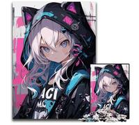Piece Jigsaw Puzzle Anime Kawaii Cat Girl Difficult Puzzles for Adults for Teenagers Family Game Night BrainChallenging Gift Idea 1000 PCS(75x50cm)
