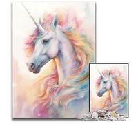 Piece Jigsaw Puzzle Beautiful Rainbow Unicorn paper Jigsaw Puzzles for Home Decor Ideal ChristmasNew Year Gift for Teenagers 1000 PCS(38x26cm)