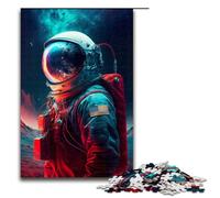 -Piece Jigsaw Puzzle Beyond The Stars Astronaut Wooden Jigsaw Puzzles Challenging Brain Teaser for Teenagers Family Fun Interactive Game 1000 PCS(75x50cm)