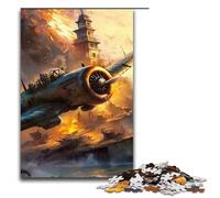 -Piece Jigsaw Puzzle Fires Planes Wooden Jigsaw Puzzles Challenging Brain Teaser for Teenagers Family Fun Interactive Game 1000 PCS(75x50cm)