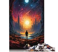 尺寸 Piece Jigsaw Puzzle for Adults The Colorful Psychedelia of Space Explorers Jigsaw Puzzles for Adults Wooden Puzzles Home Decor 1000pcs (75x50cm)