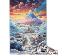 尺寸 Piece Jigsaw Puzzle Game Colorful Psychedelic Snowy Landscape Jigsaw Puzzles for Adults Wooden Puzzles Challenging To Complete But Fun And Humorous 500pcs (52x38cm)