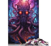 尺寸 Piece Jigsaw Puzzle Game Psychedelic Colorful Octopus Art3 Jigsaw Puzzles for Adults Wooden Puzzles Challenging To Complete But Fun And Humorous 500pcs (52x38cm)