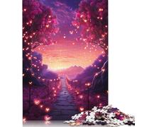 尺寸 Piece Jigsaw Puzzle Game Rose Road to The Sky1 Jigsaw Puzzle for Adults Wooden Puzzles Educational Game Challenge Toy 500pcs (52x38cm)