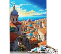 尺寸 Piece Jigsaw Puzzle The Colorful Psychedelia of Dubrovnik’s Old Town Puzzles for Adults & Kids Wood Jigsaw Christmas Puzzle Gifts 1000pcs (75x50cm)