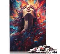 尺寸 Piece Jigsaw Puzzle The Colorful Psychedelia of The Galaxy Goddess Puzzle for Adults Wooden Puzzles Educational Game Challenge Toy 1000pcs (75x50cm)
