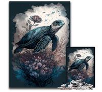 Piece Jigsaw Puzzle Turtle Playful Wooden Jigsaw Puzzles for Home Decor Ideal ChristmasNew Year Gift for Teenagers 1000 PCS(75x50cm)