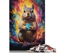 尺寸 Piece Jigsaw Puzzles Colorful Psychedelic Galaxy Squirrel Puzzle for Adults Wooden Jigsaw Good Gift for Adults Kids 1000pcs (75x50cm)