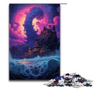 Piece Jigsaw Puzzles for Adults A Summer Night by The Sea Impossible Jigsaw Puzzles for Adults Birthday Gift Idea Challenging Brain Teaser Game 1000 PCS(75x50cm)