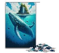 Piece Jigsaw Puzzles for Adults Blue Whale Painting Wooden Jigsaw Perfect for Halloween Christmas Birthday Gift 1000 PCS(75x50cm)