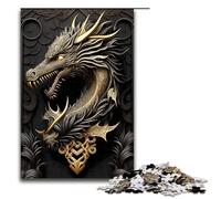 Piece Jigsaw Puzzles for Adults Dragon Golden Art Deco Jigsaw Puzzles for Adults Perfect for Family Gatherings Birthdays Holidays 1000 PCS(75x50cm)