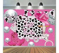 piece Last Rodeo ba r party background and disco theme glitter boots cow head etc banner