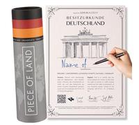 Piece of Land - Unique Gift from GERMANY - Sustainable, Unusual Gift for Family and Friends - Personalized Land Owner's Certificate - Special gifts for women and men - Plot of Land - Munich Berlin