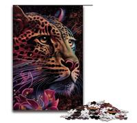 Piece Puzzle Colorful Leopard Face Difficult Puzzles for Adults for Teenager & Families Perfect DIY Decor & Brain-Teasing Challenge 1000 PCS(75x50cm)