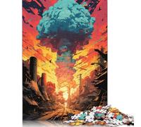 尺寸 Piece Puzzle Dystopian Colorful Psychedelic Apocalypse Puzzles for Wooden Puzzles Learning Educational Toy 1000pcs (75x50cm)