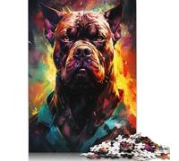 尺寸 Piece Puzzle For Adults Colorful Psychedelic Spirit Animal Boxer Puzzles for Adults & Kids Wooden Puzzles Family Decoration 500pcs (52x38cm)