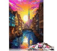 尺寸 Piece Puzzle Zurich_Old_Town Puzzles for Wooden Puzzles Learning Educational Toy 500pcs (52x38cm)