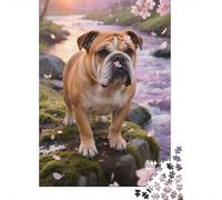 Piece Together Your Next Adventure with Bulldog - 1000 Piece Wooden Puzzle for Adults - Explore, Learn, And Have Fun