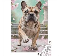 Piece Together Your Next Adventure with French Bulldog - 1000 Piece Wooden Puzzle for Adults - Explore, Learn, And Have Fun