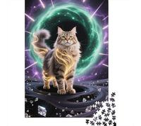 Piece Together Your Next Adventure with Maine Coon - 1000 Piece Wooden Puzzle for Adults - Explore, Learn, And Have Fun