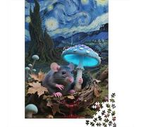 Piece Together Your Next Adventure with Octodon Degus - 1000 Piece Wooden Puzzle for Adults - Explore, Learn, And Have Fun
