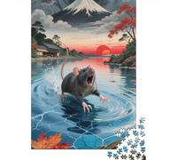 Piece Together Your Next Adventure with Octodon Degus - 1000 Piece Wooden Puzzle for Adults - Explore, Learn, And Have Fun