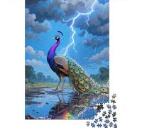 Piece Together Your Next Adventure with Peacock - 1000 Piece Wooden Puzzle for Adults - Explore, Learn, And Have Fun