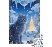 Piece Together Your Next Adventure with Russian Blue - 1000 Piece Wooden Puzzle for Adults - Explore, Learn, And Have Fun