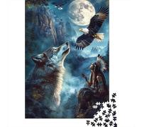 Piece Together Your Next Adventure with Wolf - 1000 Piece Wooden Puzzle for Adults - Explore, Learn, And Have Fun