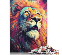 尺寸 Piece Wooden Jigsaw Puzzle Colorful Angry Lion Jigsaw Puzzle Wooden Puzzles Educational Game 1000pcs (75x50cm)