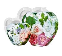 PieceCircle Large Resin Molds, Double Heart Shape Silicone Molds for Flower Preservation, Deep Epoxy Resin Molds for Resin Art Casting, DIY Wedding, Valentine, Anniversary, Home Decor Gift