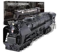 Piececool 3D Metal Puzzles Class S-2 Steam Locomotive Metal Model Kit,Diy Craft Jigsaw for Family Time,3D Metal Model Kits for Adult Gifts, High difficulty Model Kits for Adults to Build 448pcs