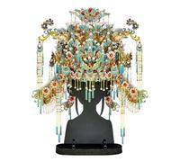 Piececool 3D Metal Puzzles for Adults, Chinese Kingfisher Phoenix Tiara Model Kits DIY Hobbies Crafts for Adult Difficult 3D Puzzles for Women, Home Decor Family Time Best Gifts